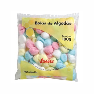 Algodão Sussex Bolas Coloridas 100g em Oferta na Shopee