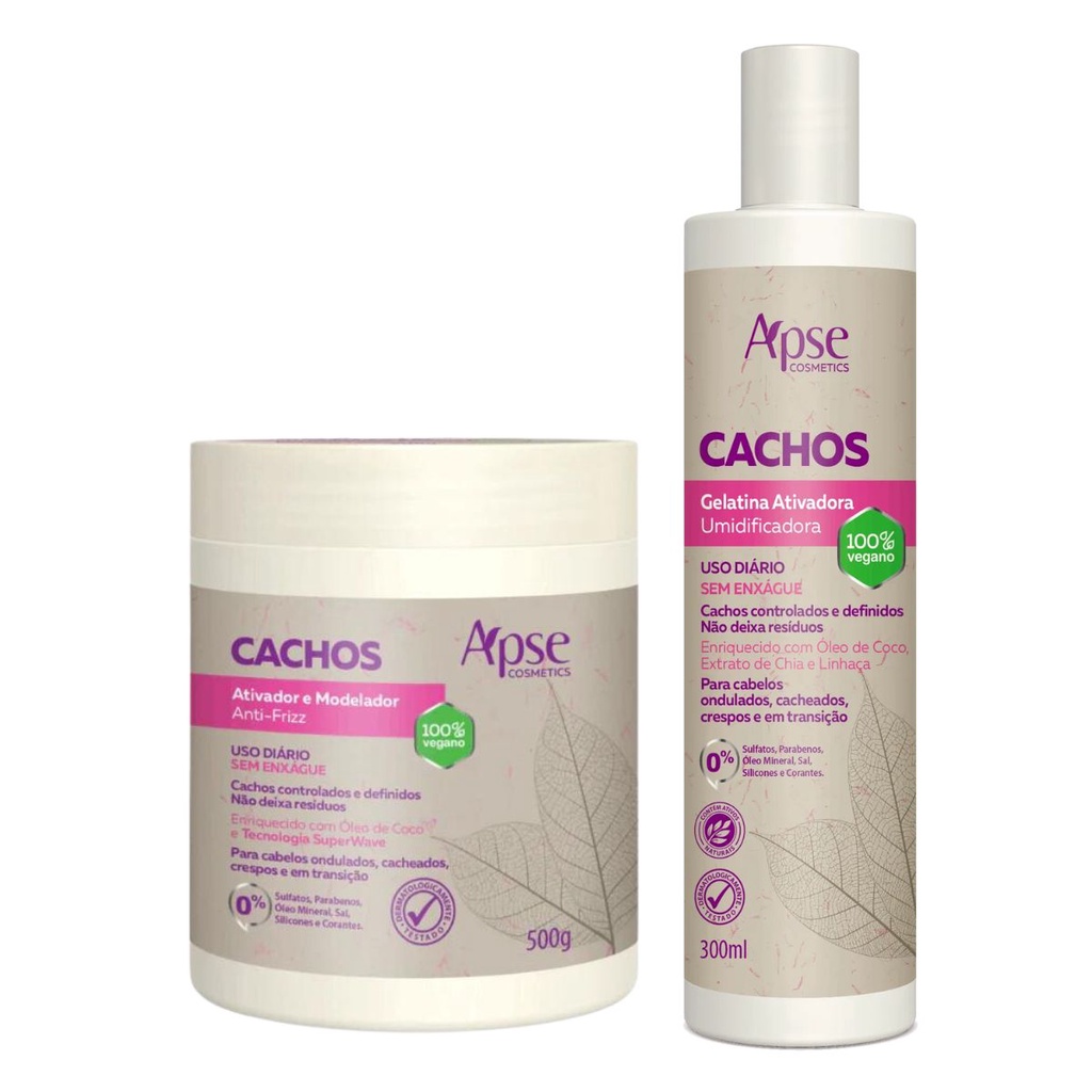 Kit Cachos Finalizadores Apse Ativador e Gelatina em Oferta na Shopee