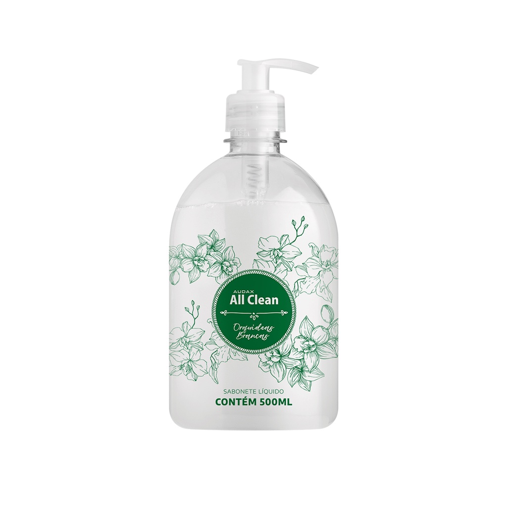 Sabonete Líquido Orquídeas Brancas Pump 500ml All Clean - Beauty