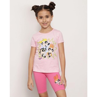 Blusa Infantil Manga Curta As Meninas Super Poderosas Rosa