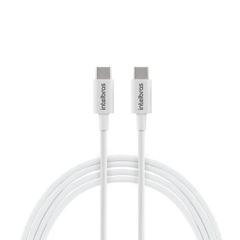 Cabo USB-C para USB-C PVC Branco 1,2m EUCC12PB Intelbras