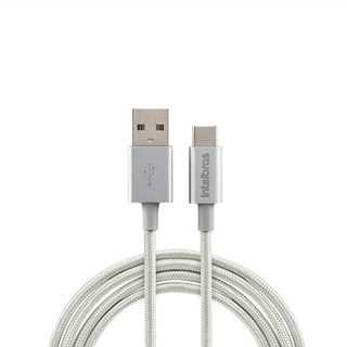 Cabo USB para USB-C Nylon Branco 1,5m EUAC15NB Intelbras em Oferta na Shopee