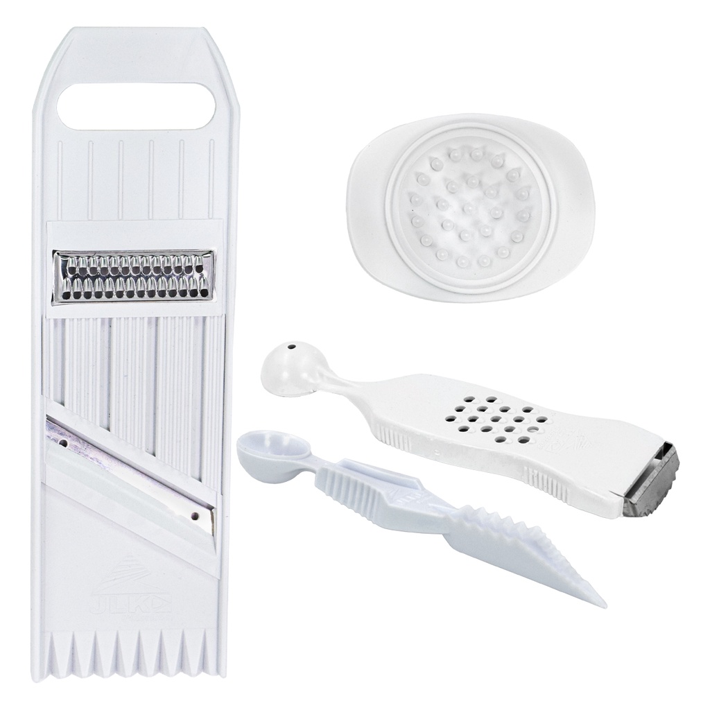 Kit Fatiador Descascador Decorador E Boleador Frutas Legumes