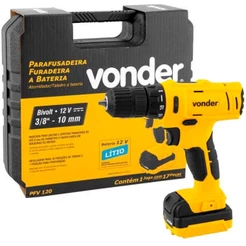 Parafusadeira Furadeira 12V 3/8 Polegadas Bivolt + Maleta VONDER