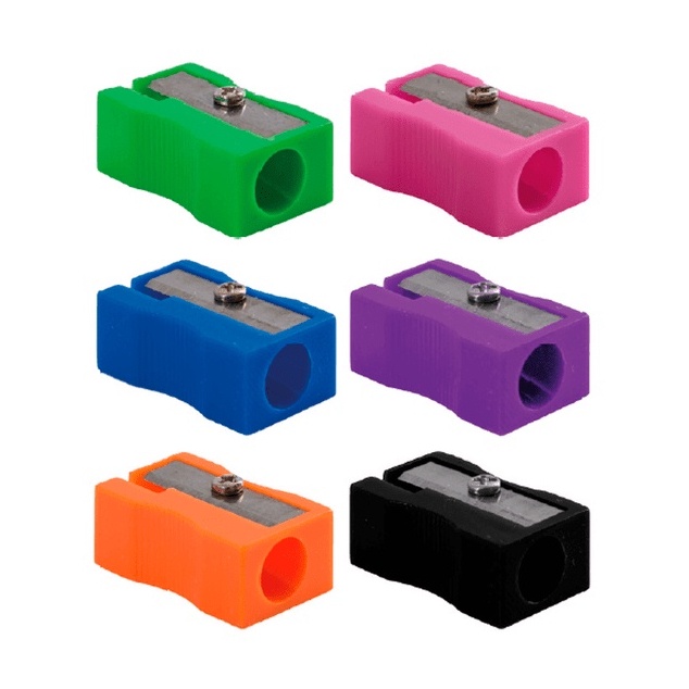 Apontador Retangular Escolar Simples Várias Cores Leo&Leo