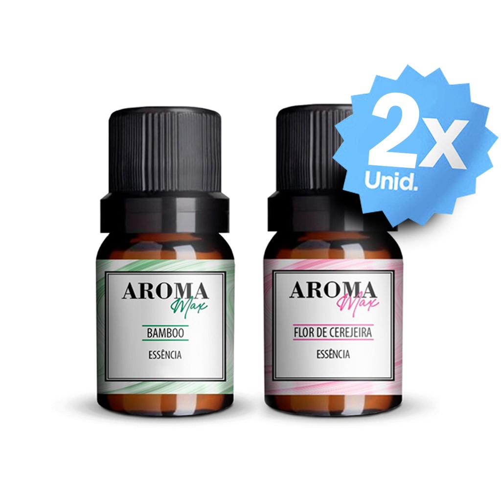 Kit Essencia Para Difusor Eletrico mais Vendidas  Flor de Cerejeira e Bamboo 10ml Cada