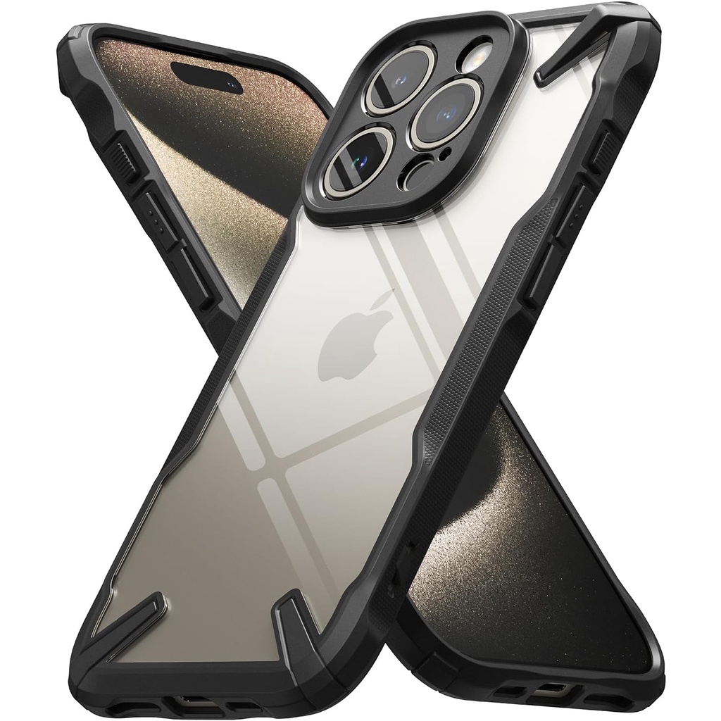 Capa Capinha Para iPhone 15 Pro (6.1) Ringke Fusion X -Preto