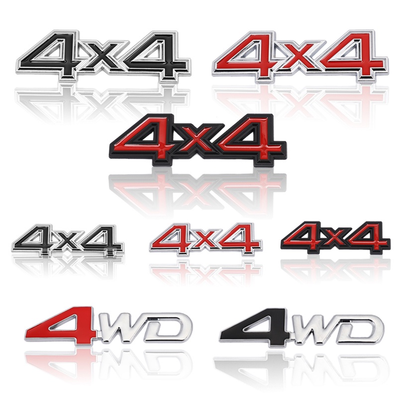 1 Pçs Adesivo De Carro 4X4 4WD Logotipo Guarnição Frente Capô Grade Emblema Tronco Traseiro Decalques Do Para Audi Mitsu