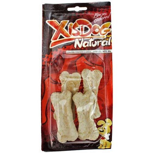 Osso Xisdog Natural No Mini Mini para Cães - Contém 4 unidades