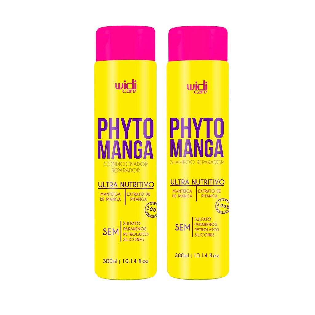 Kit Phytomanga Shampoo 300ml e Condicionador 300 ml - Widi Care em Oferta na Shopee