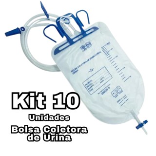 Kit 10 Bolsas Coletora de Urina Biomass Estéril 2000ml