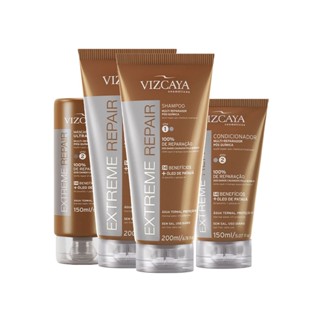 Kit com 2 Shampoos 200ml + Condicionador 150ml + Máscara 150ml Extreme Repair - Vizcaya