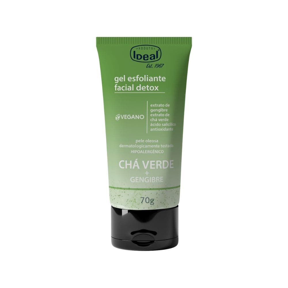 Gel Esfoliante Facial Ideal Chá Verde e Gengibre 70gr