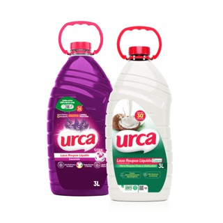 Kit 1 Lava Roupas Liquido Urca Lavanda - 3L + 1 Lava Roupas Liquido Urca Coco 3L