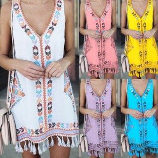 vestido feminino estampado plus size saida regata praia moda boho sem manga tunica blus indiana