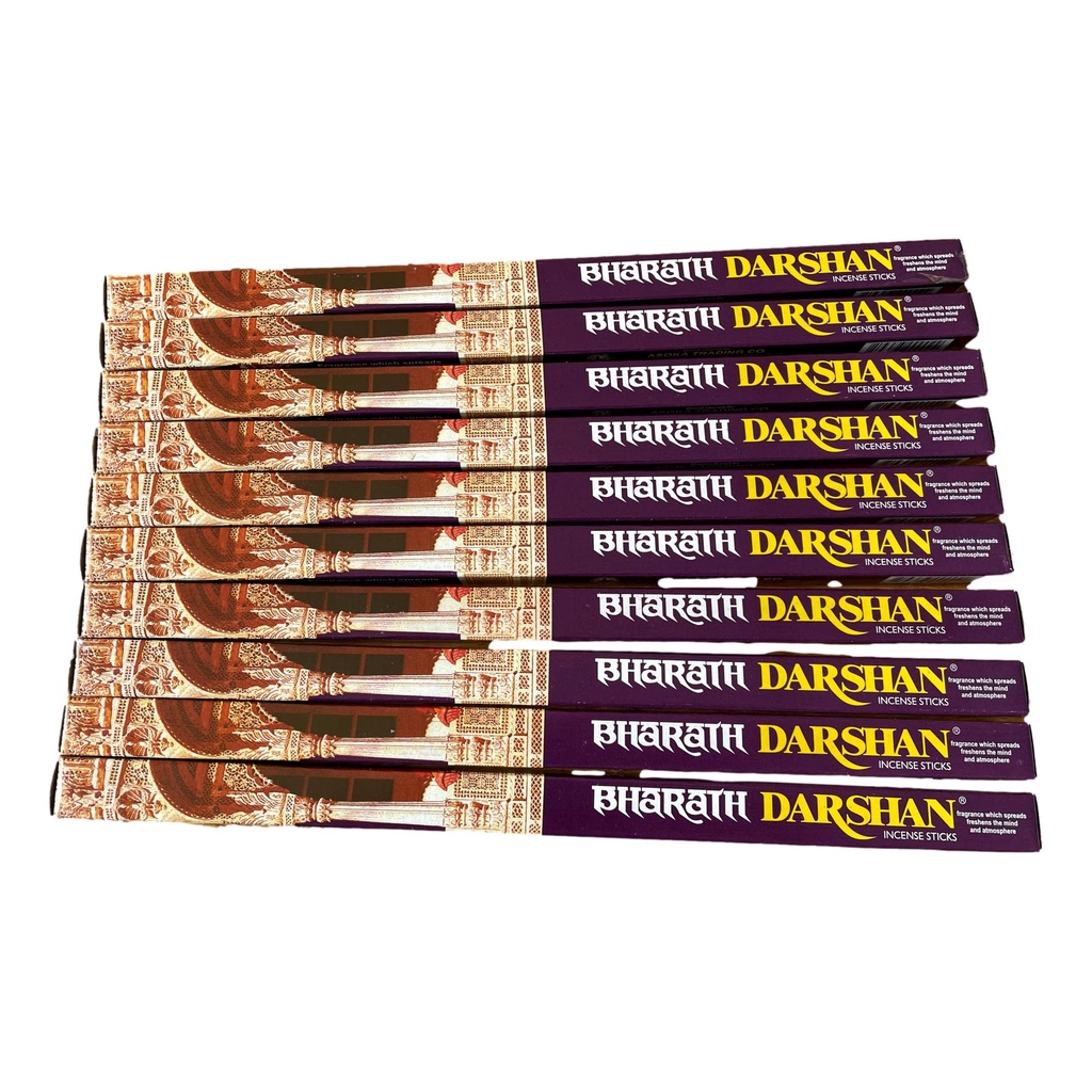 Incenso Indiano Bharath Darshan Kit 10 caixinhas de 7 varetas cada em Oferta na Shopee