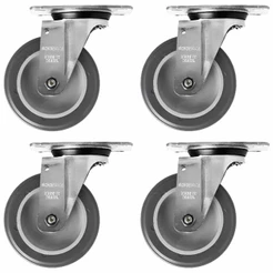 Rodizio Giratório 4 Peças 6 POL PVC para até 85kg - GL612-BP SCHIOPPA