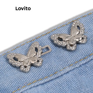 Lovito Broches Casuais De Desenho Animado Borboleta Padrão Para Mulheres LFA12100