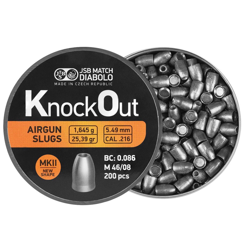 Chumbinho JSB Knock Out 5.5mm .216 Lata Com 200 Unidades