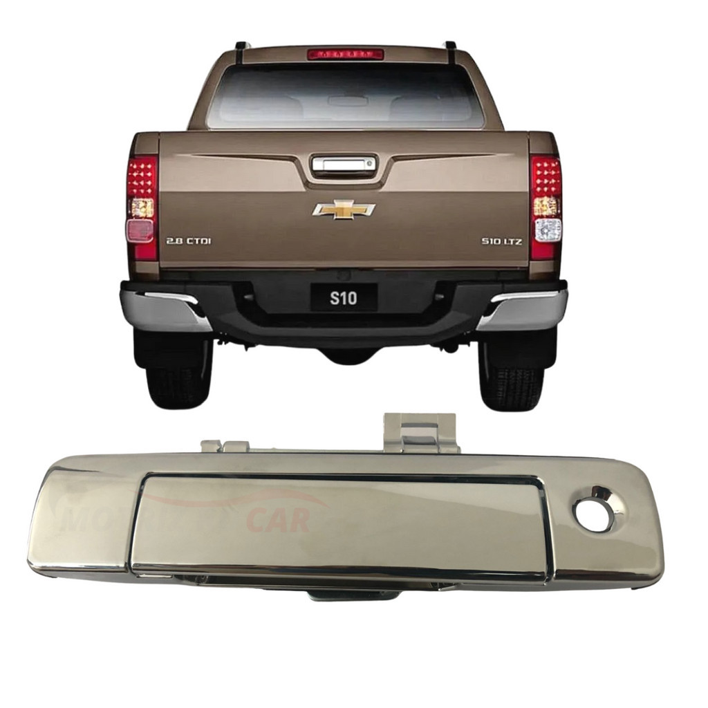 Maçaneta S10 Tampa Traseira Cromada Com Furo 2012 Até 2016 em Oferta na Shopee