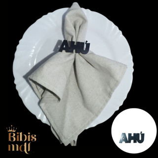 Anéis Porta Guardanapo de MDF laminado preto - Legendários - AHÚ (Kit com 8 unidades) em Oferta na Shopee