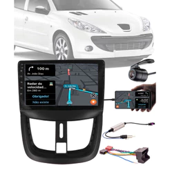 Multimídia 2 Din 9" Polegadas Peugeot 207 2006 até 2012 + Câmera de Ré