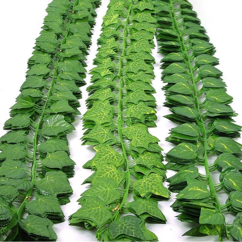Trepadeira 24 M Artificial Verde Hera Pacote Ramas Muro Ingles Jardim Vertical Decoração