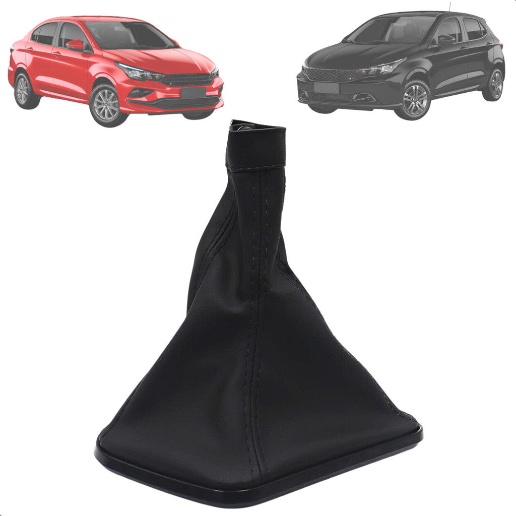 Coifa de Câmbio Fiat Argo Cronos 2017 2018 2019 2020 Preta com Base