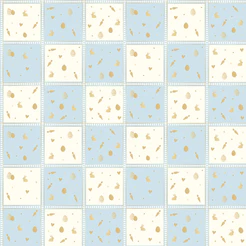 Folha para Ovos de Páscoa Perolado Quinn Azul 69x89cm - 5 unidades - Cromus - Rizzo
