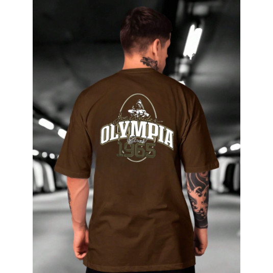 Camiseta Oversized Streetwear Olympia Academia Treino Gym Streetwear Camisa Oversize  Estilo de Rua Grande Estampada