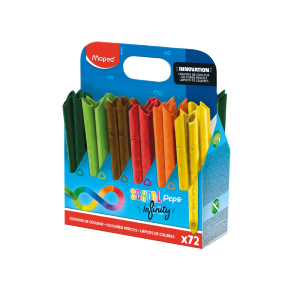 Lapis De Cor Colorpeps Infinity School Caixa Com 72 Cores em Oferta na Shopee