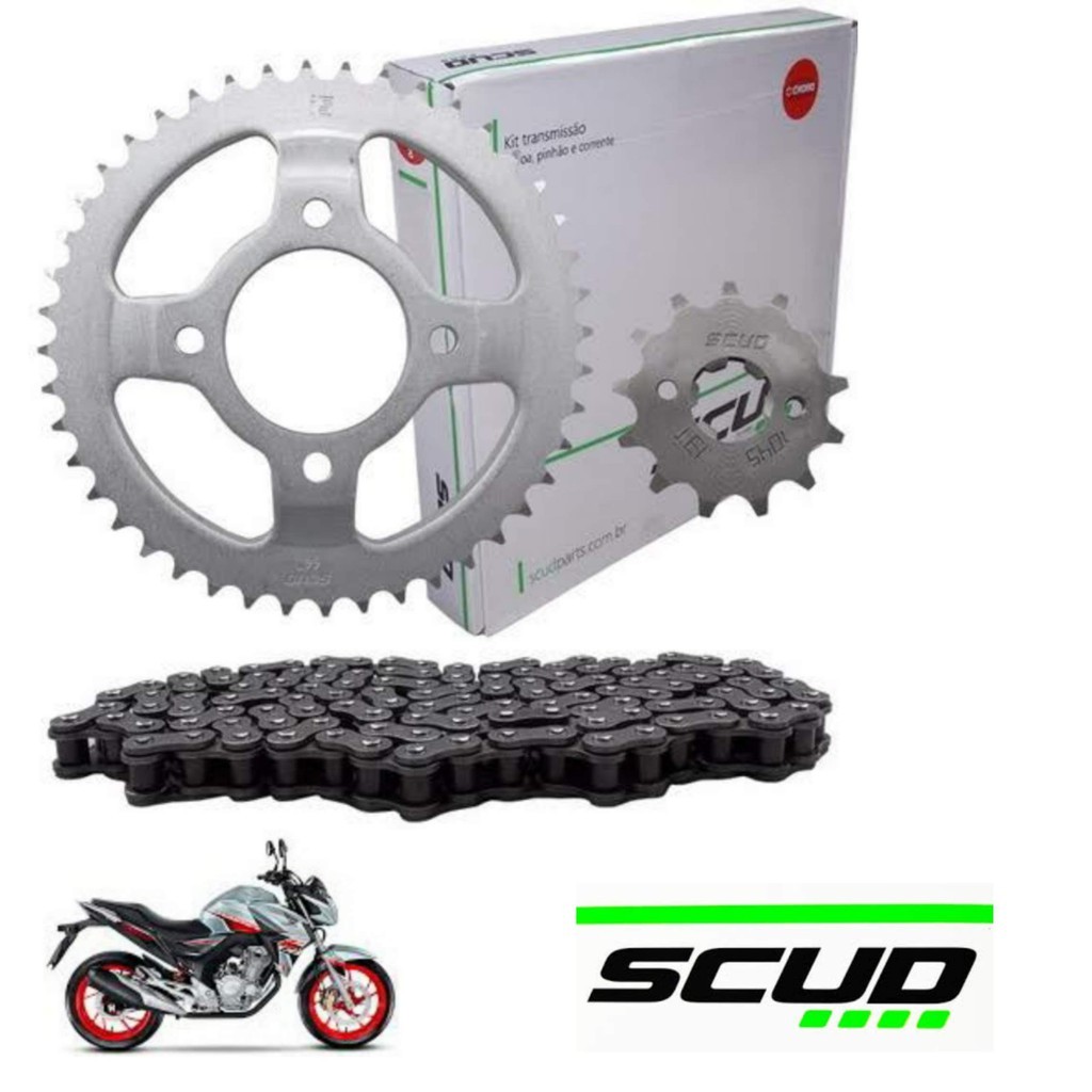 Kit Transmissão Cb 250 Twister 2016 até 2022 Scud