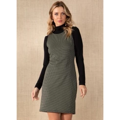 Vestido Tubinho Com Bolsos Verde Quintess