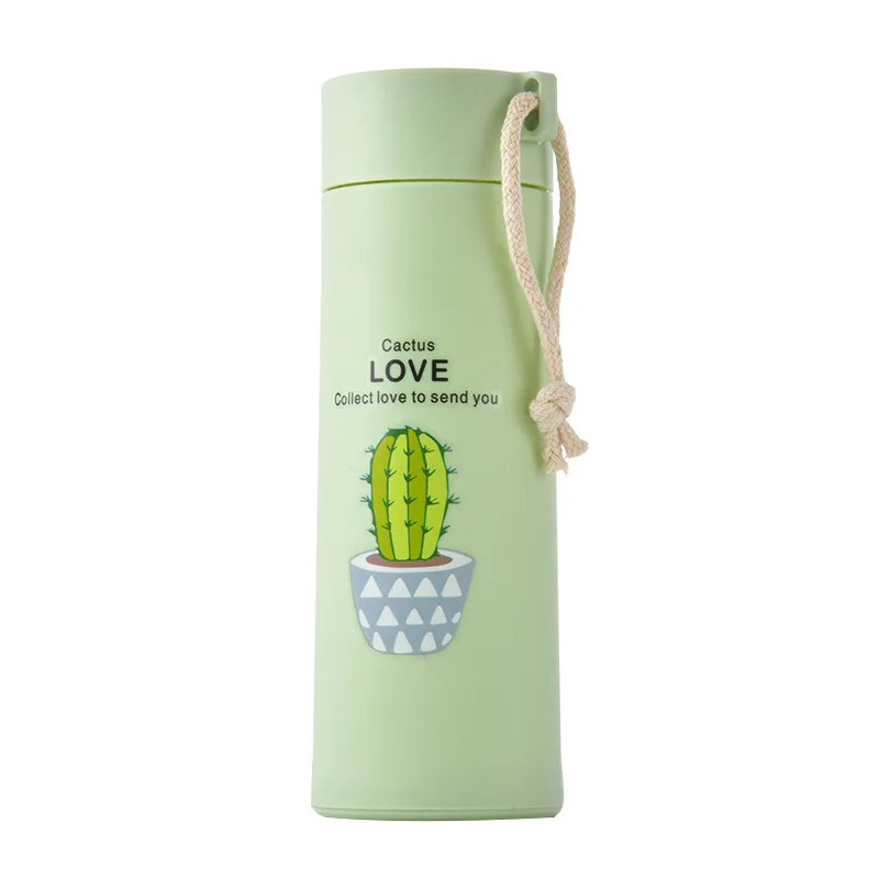 Garrafa Squeeze Motivacional em Vidro 400ml c/ Tampa Anti vazamento Vidro Fitness
