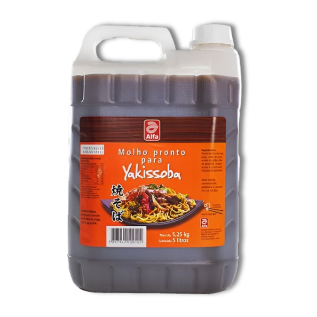 Molho Pronto Yakissoba Alfa Em Galão 5L em Oferta na Shopee