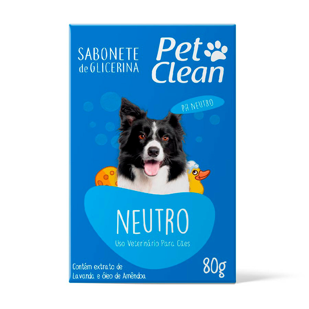 Sabonete Pet Clean Neutro Para Cães e Gatos 80g