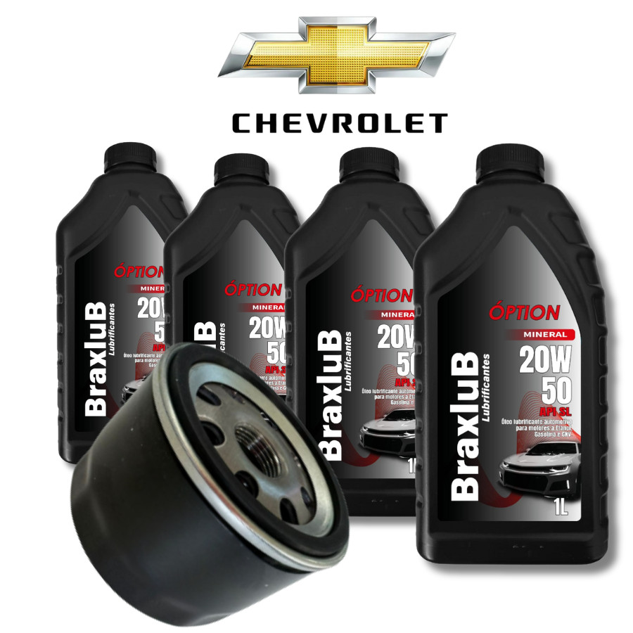 KIT TROCA DE ÓLEO 20W50 + FILTRO ( CHEVROLET GM )