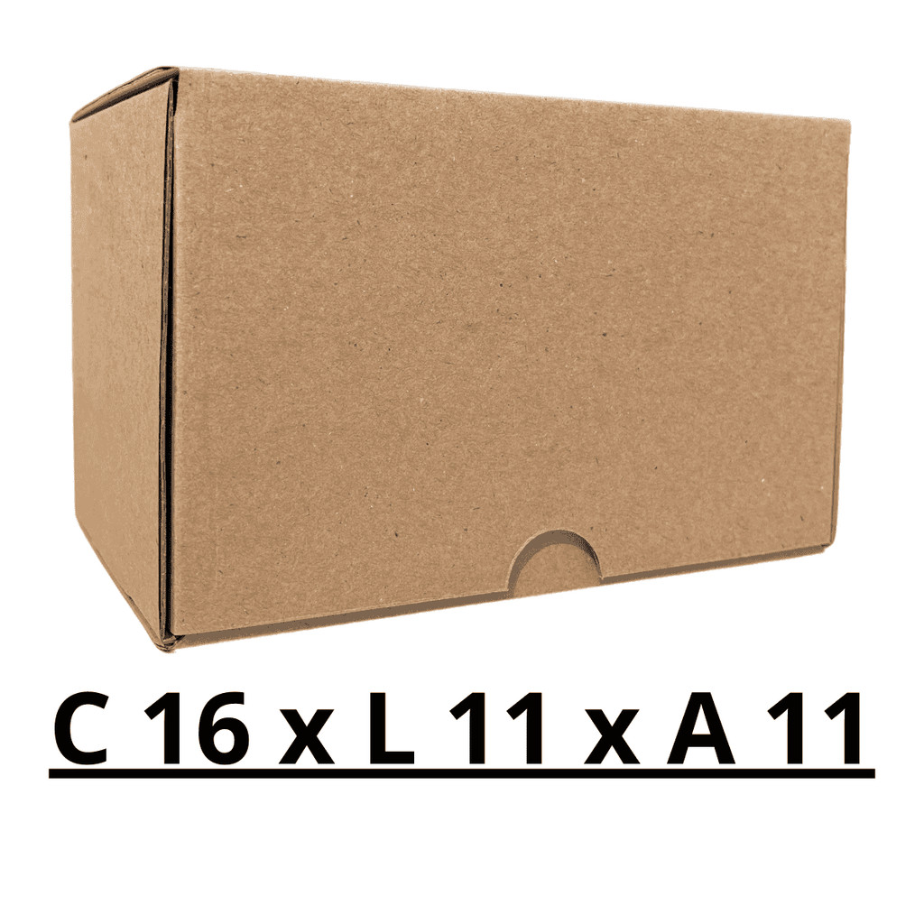125 Caixas de Papelão 16x11x11 cm N.03 para Correio Sedex Pac de Envios para Portão e Muro, Pequena, Grande
