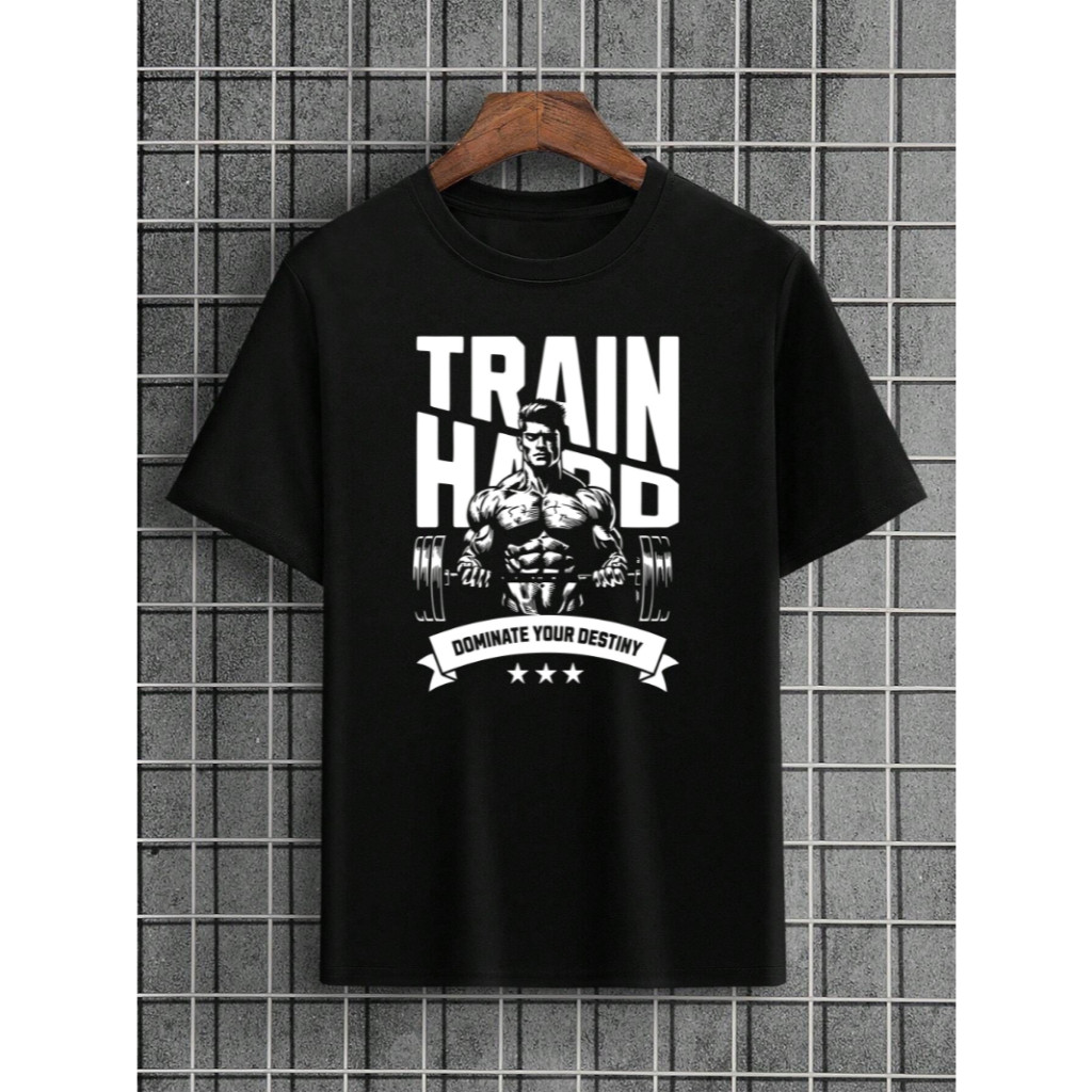 Camiseta Academia Treino Fitness Camisa Algodão Unissex Casual Estampa  Streetwaer Fitness