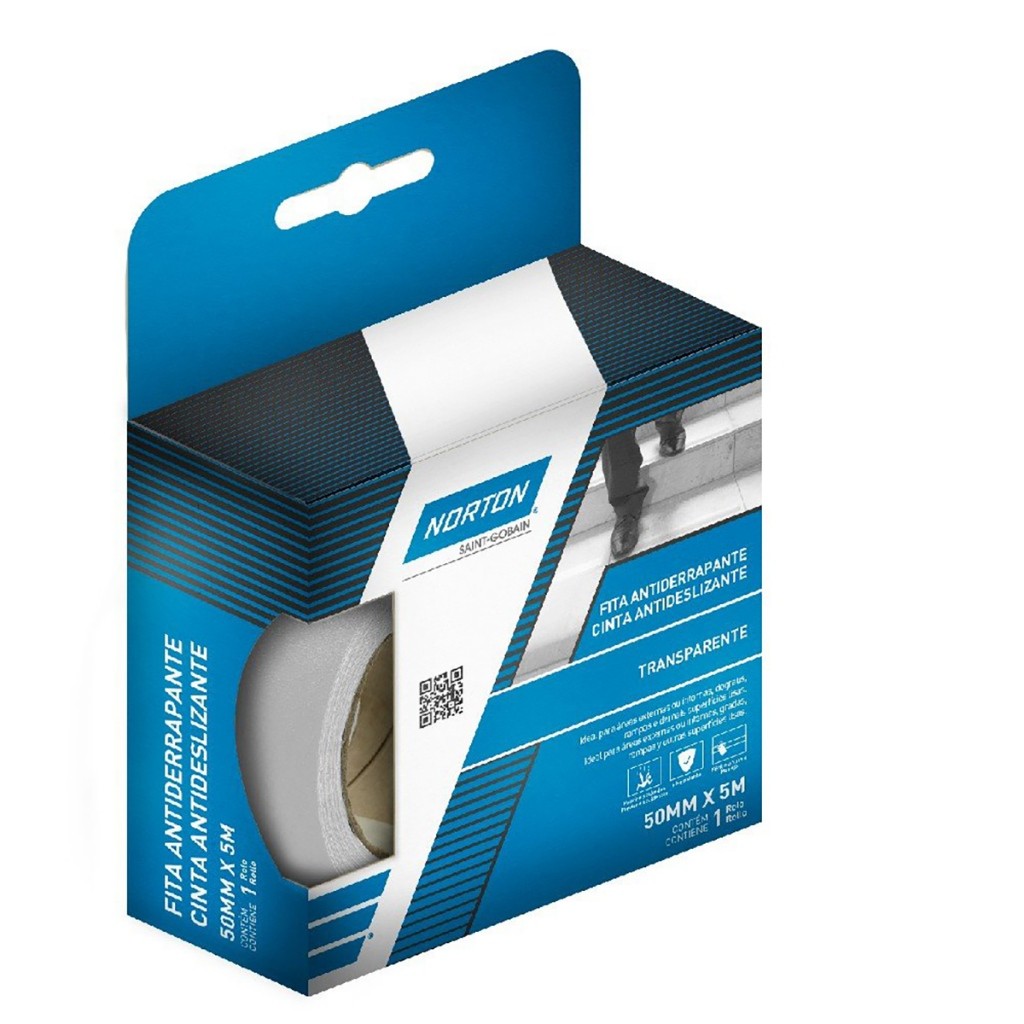 Fita Antiderrapante Transparente 50mmX5m Norton em Oferta na Shopee
