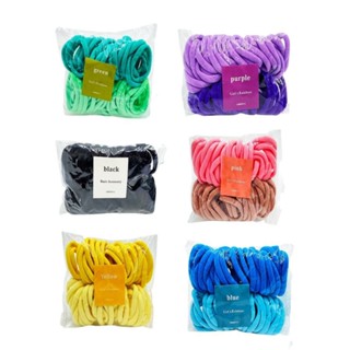 100 Kit Xuxinha Elástico de Cabelo Xuxinha Criança Adulto Rabicó 100 Unidades-Grande