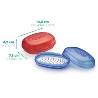 Porta Saboneteira Suporte 10,5x8x4cm Organizador De Sabonete Multicolorido Plástico Banho Bolsa Mala Viagem Com Telinha Filtro em Oferta na Shopee