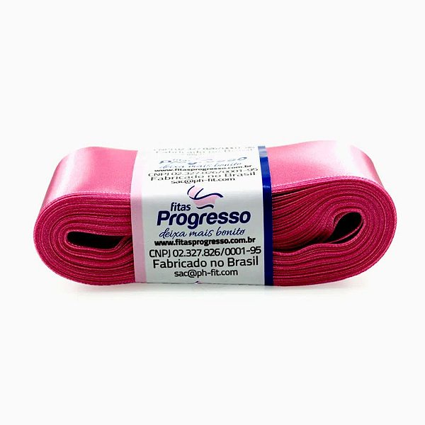 Fita de Cetim Progresso 50mm no12 - 10m Cor 240 Rosa Escuro - 01 unidade