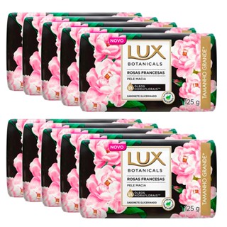 Kit Sabonete Lux Botanicals Rosas Francesas 125g 10 Unidades