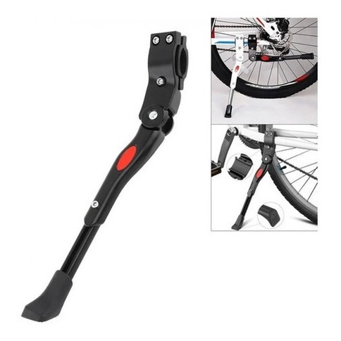 Pezinho Descanso Lateral e Central Com Regulagem MTB Bike 20 Até 29 Branco/Preto