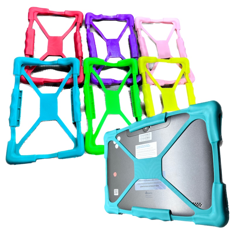 Capa emborrachada p/ Tablet 9 a 10 polegadas Bumper Anti-queda Universal
