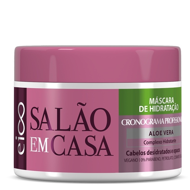 Eico Máscara Hidratação Salão Em Casa Cronograma Aloe Vera Cabelos Desidratados e Opacos 270g em Oferta na Shopee