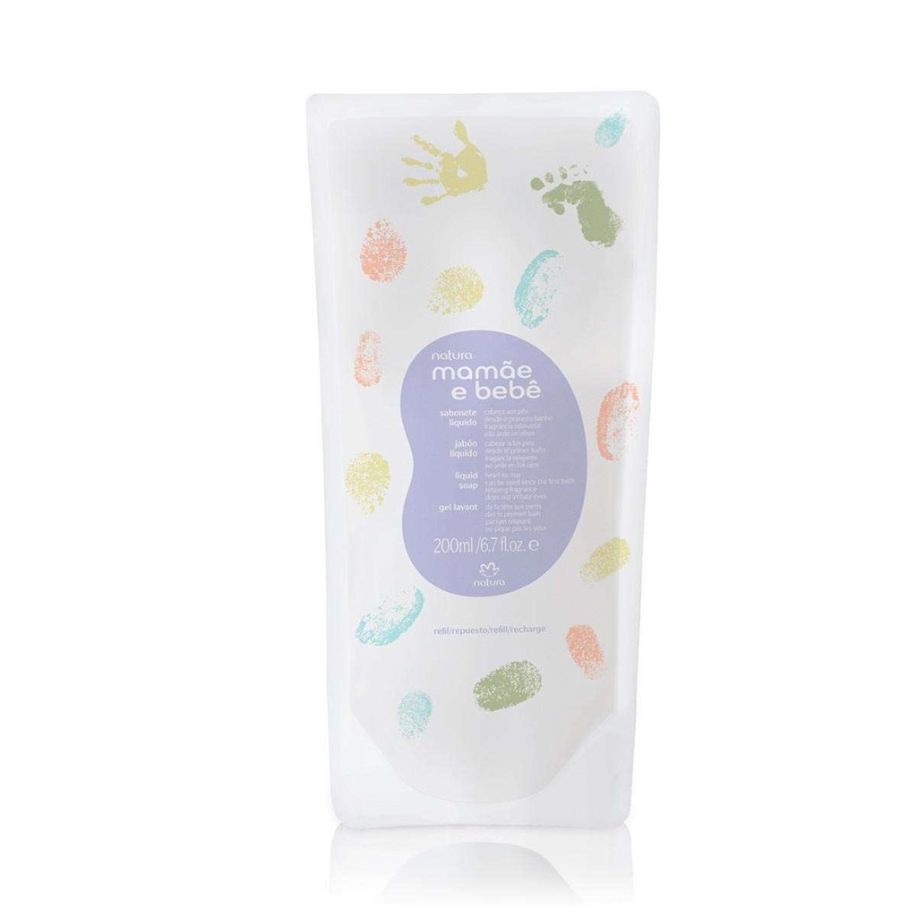 Sabonete Líquido Relaxante Natura Mamãe e Bebê 200 ML - Refil