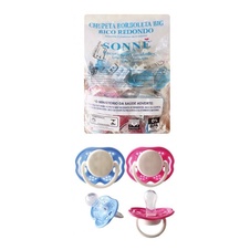 Chupetas Big Bico 100% Silicone Redondo Pacote Com 20 Unidades Sonne