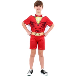 Fantasia do Shazam Infantil Curto Pop Com Capa DC Comics em Oferta na Shopee